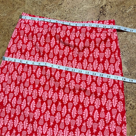 Rip Skirt Hawaii Cover Up Activewear Wrap Skirt In Red & Pink Sz S - Picture 11 of 13